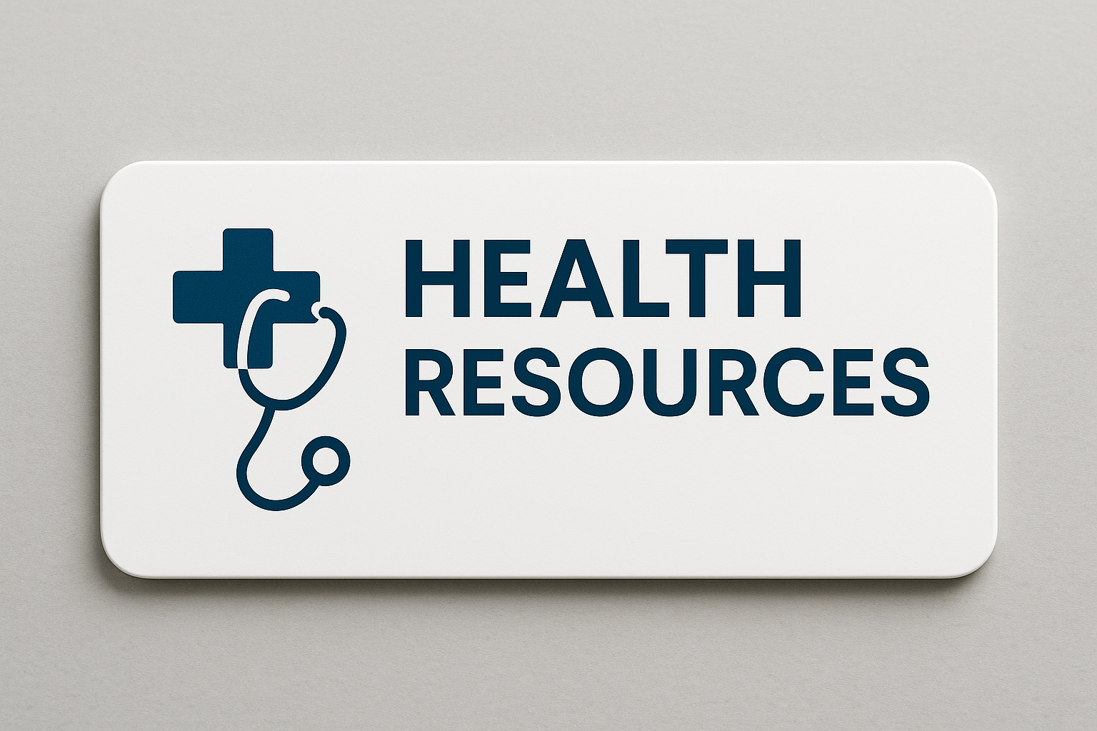 Health resources signage